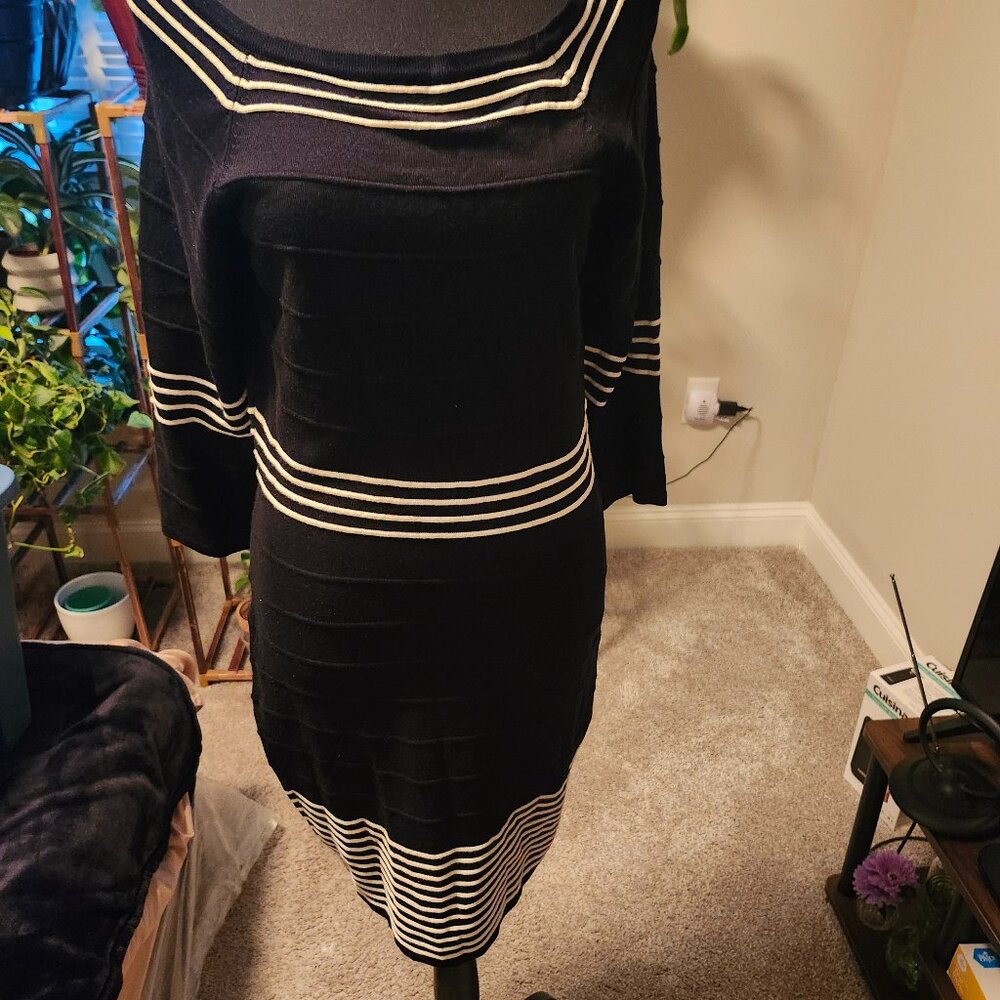 Little  Black & White Mini Dress